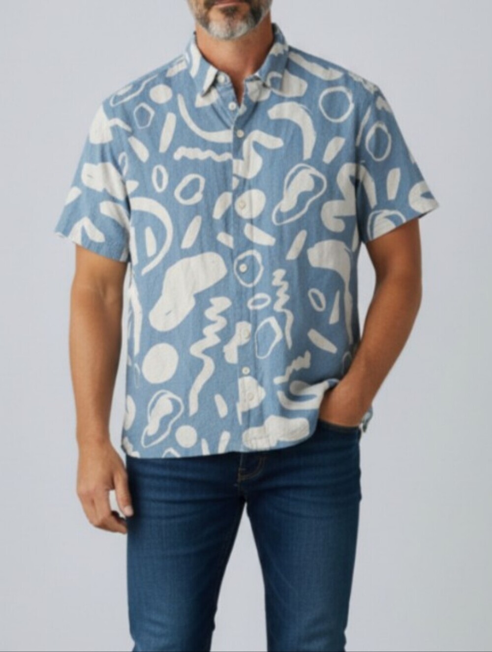 Common People Poles SS Rever Printed Shirt